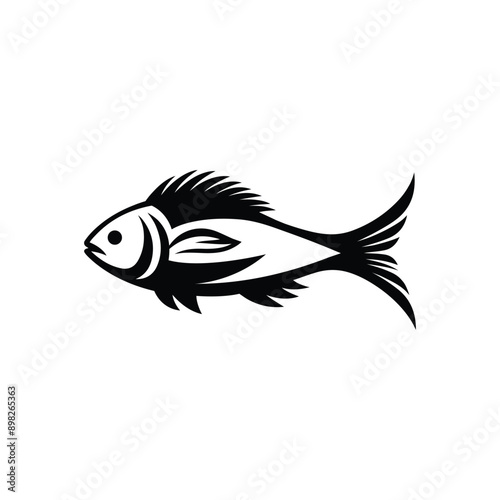 Ocean's Elegance Fish Vector Silhouette