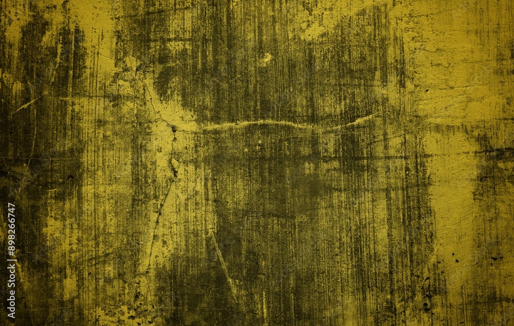 Naklejka premium Bright Yellow Concrete Wall Background, Yellow halftone spotted background, Abstract yellow watercolor background texture