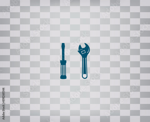Vector illustration on a gray background with a gradient