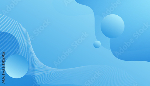 Blue geometric abstract background.  Vector template minimalist poster, pop art flyer, print, web banner
