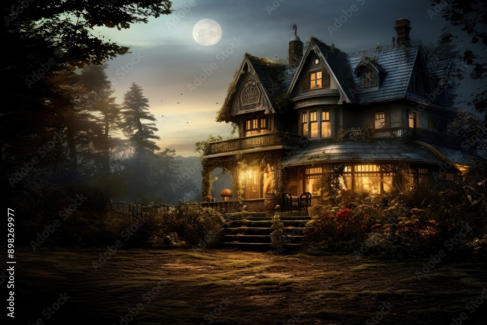 Fototapeta premium Vintage house architecture building outdoors.