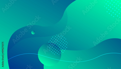 Abstract green wave background. Dynamic shapes composition. Creative illustration for poster, web, landing, cover, greeting, EPS 10
