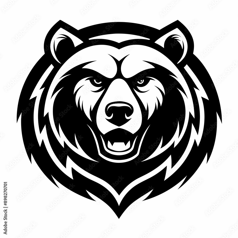 Bear head icon vector Bear head icon vector