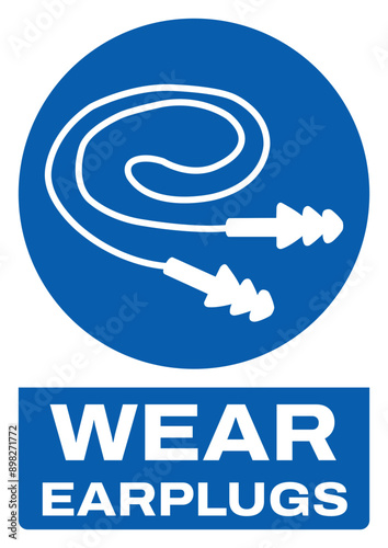 ISO mandatory safety signs v2 tex variation_wear ear plug size a4/a3/a2/a1