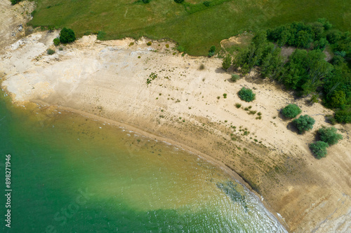 Beach on the Ebro marsh, Arija, Las Merindades, Burgos province, Spain