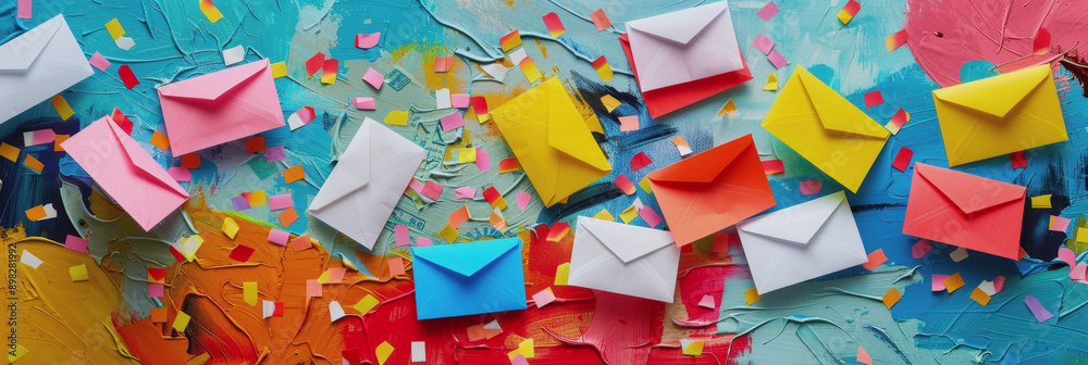 World Mail Day. a postal envelope. letters in a postal envelope World Mail Day. a postal envelope. letters in a postal envelope