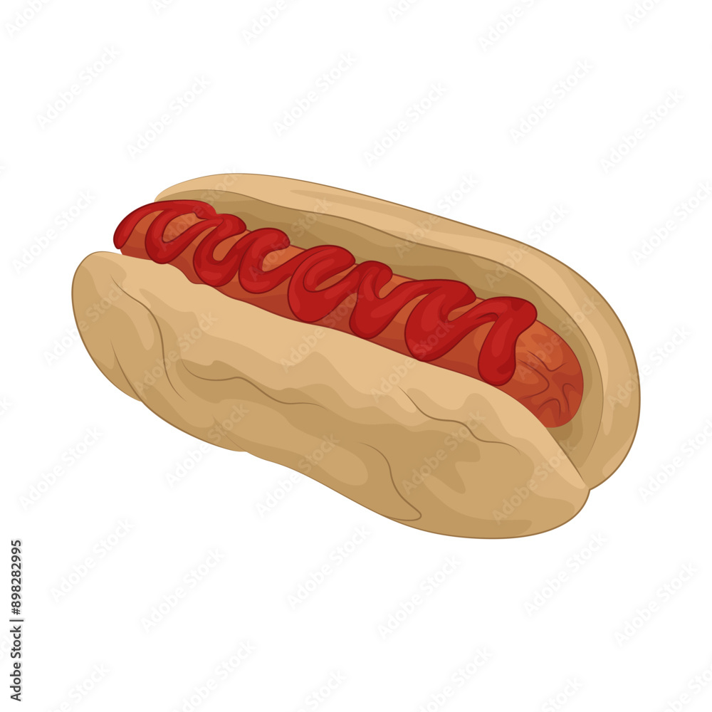 Illustration of hotdog Illustration of hotdog