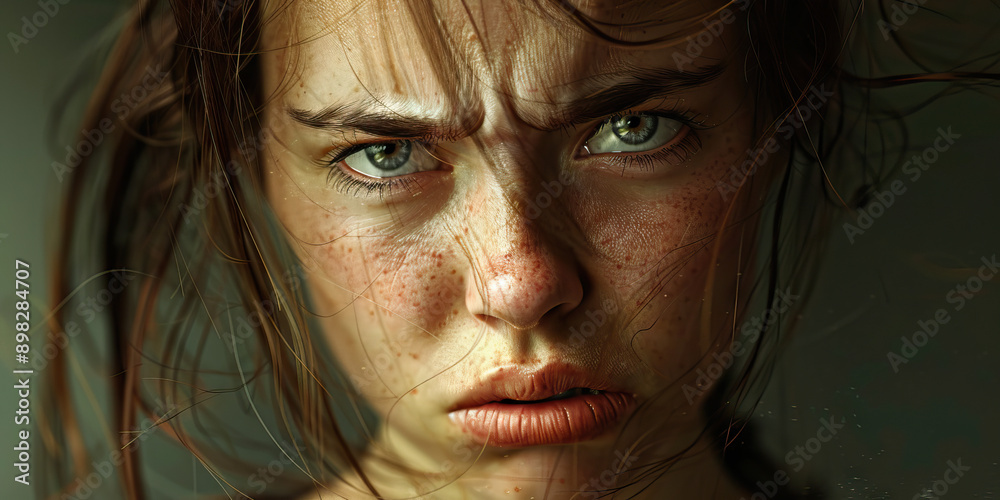 Raw Emotion Captured: The model's expressive face conveys a range of emotions, inviting viewers to connect on a deeper level. Raw Emotion Captured: The model's expressive face conveys a range of emotions, inviting viewers to connect on a deeper level.