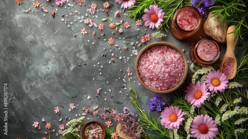 Three Bowls Filled With Pink and White Flowers