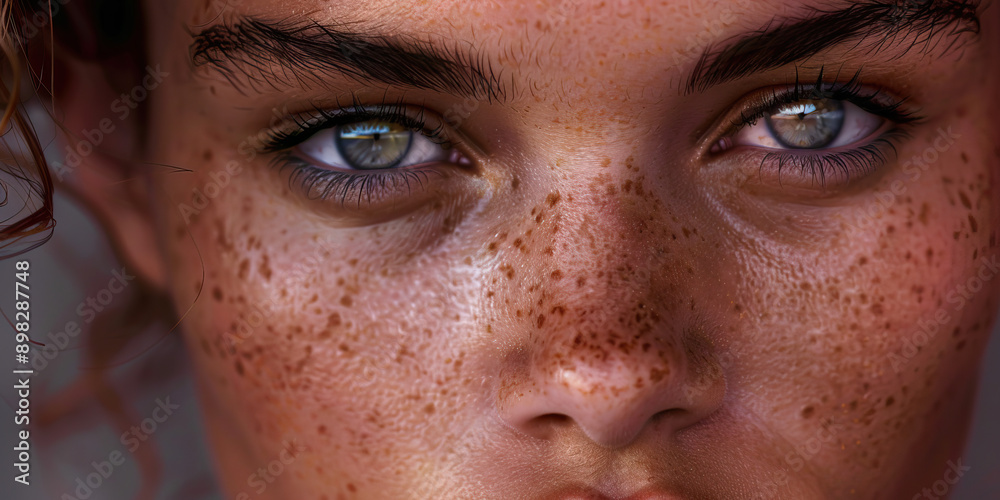 Clear Complexion: A close-up shot of a woman's flawless face, highlighting her glowing skin and delicate features. Clear Complexion: A close-up shot of a woman's flawless face, highlighting her glowing skin and delicate features.