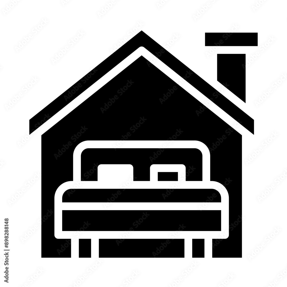 Accommodation Vector Glyph Icon Design