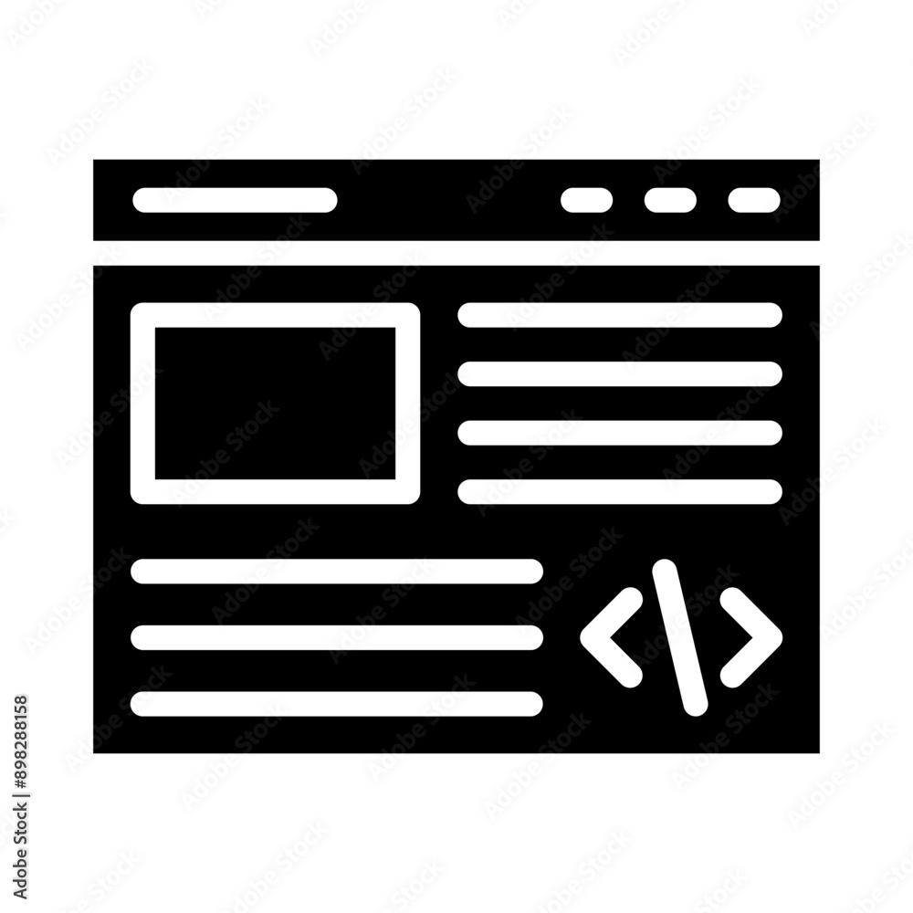 Web Design Vector Glyph Icon Design Web Design Vector Glyph Icon Design