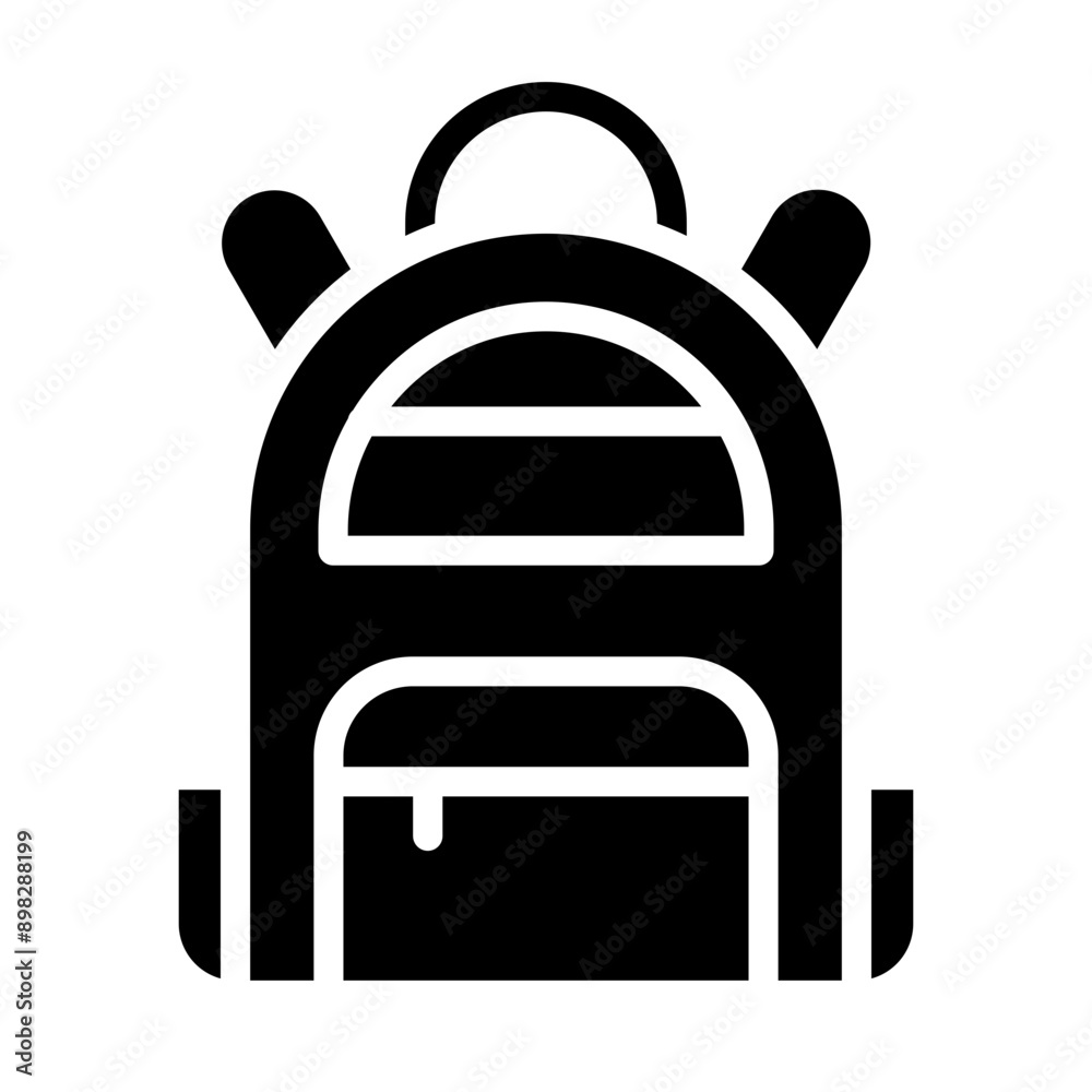 Bagpack Vector Glyph Icon Design Bagpack Vector Glyph Icon Design