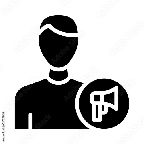 Influencer Vector Glyph Icon Design