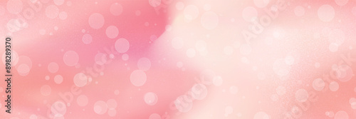Girly pink blush gradient seamless bg with overlay noisy pattern. Abstract vector background with circles and ombre. Romantic wallpaper