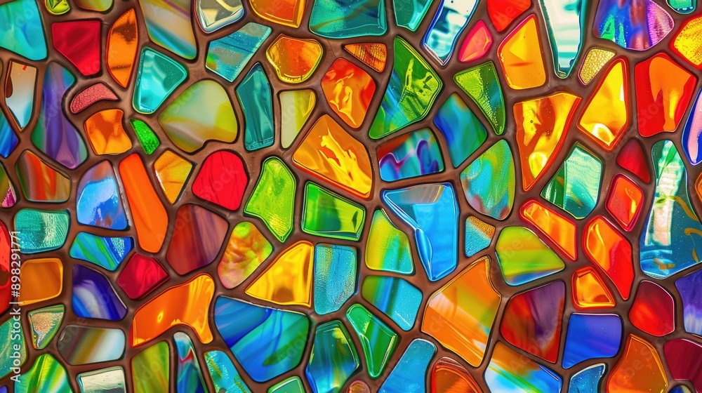 Close-up shot of a beautiful stained glass window with intricate details and colors Close-up shot of a beautiful stained glass window with intricate details and colors