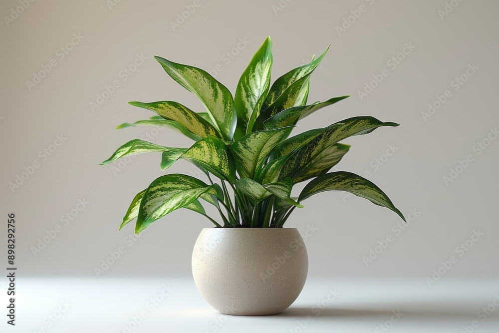 Plant in White Vase on Table Plant in White Vase on Table