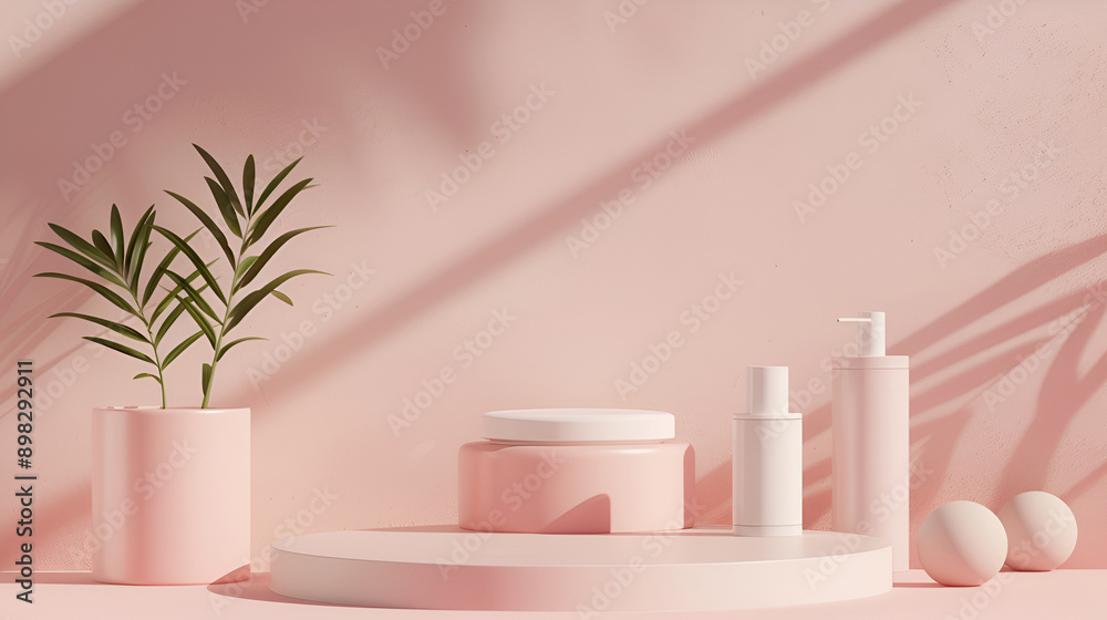 Minimal cosmetic product display podium,3d render of white marble podium on pink background with round frame,Pink podium for product presentation. Empty wall with window shadows
Minimal cosmetic product display podium,3d render of white marble podium on pink background with round frame,Pink podium for product presentation. Empty wall with window shadows