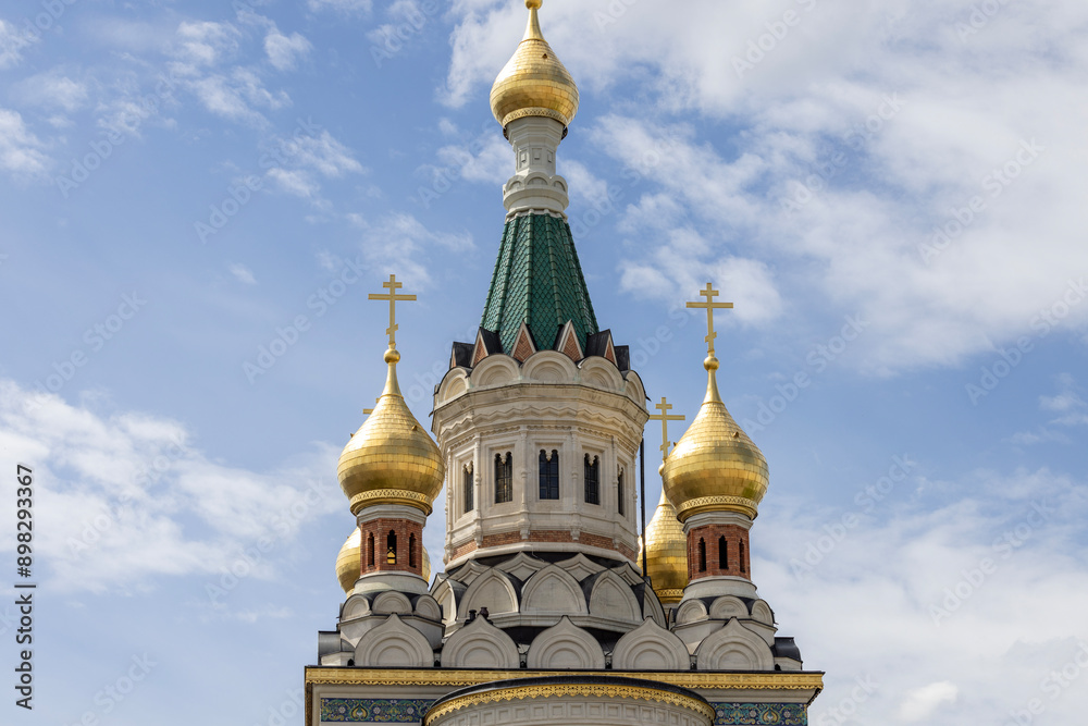 Saint Nicholas Orthodox Russian Church built in 1899 in Russian-Byzantine style, Vienna, Austria