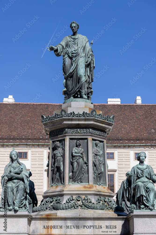 Monument to Emperor Franz I, located in the central courtyard of the Hofburg Palace, Vienna, Austria