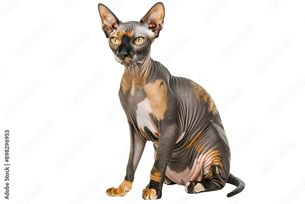 Fototapeta premium Sphynx cat in transparent bacground