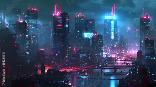 a city at night