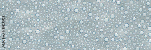 Grey blue two phase liquid as seamless bg. Jelly with bubbles of air. Vector pattern of nanosomes or oil drops on water surface. Macro background of cosmetic hyaluronic emulsion or mucus