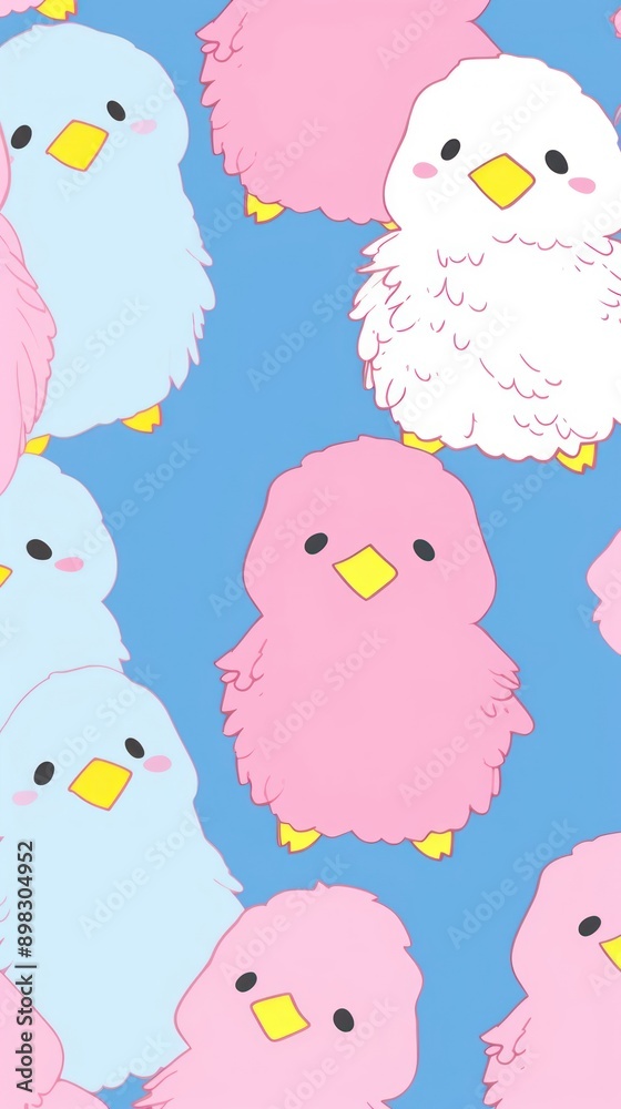 Fototapeta premium Cute bird wallpaper nature backgrounds creativity.