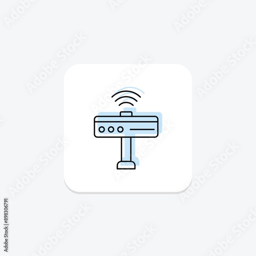 Kinect color shadow thinline icon , vector, pixel perfect, illustrator file