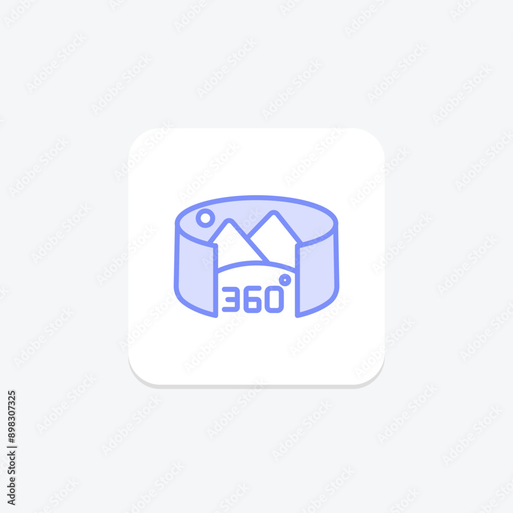 360 degree image duotone line icon , vector, pixel perfect, illustrator file 360 degree image duotone line icon , vector, pixel perfect, illustrator file