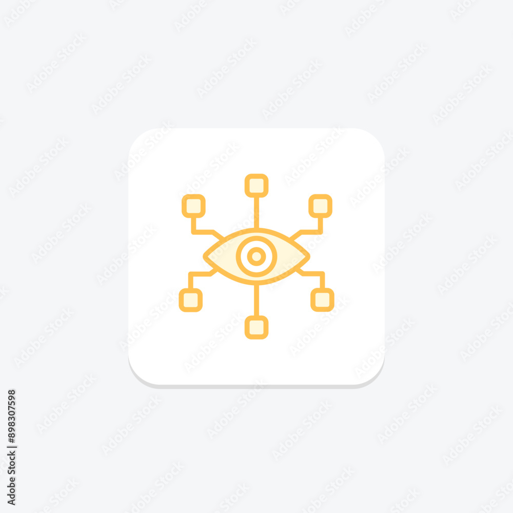 Bionic Eye duotone line icon , vector, pixel perfect, illustrator file Bionic Eye duotone line icon , vector, pixel perfect, illustrator file