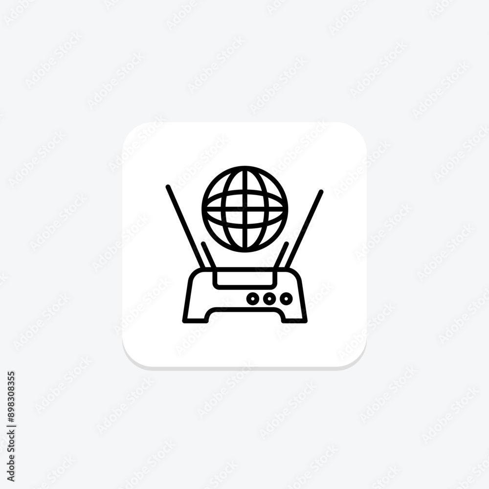 Fastest wifi router line icon , vector, pixel perfect, illustrator file Fastest wifi router line icon , vector, pixel perfect, illustrator file
