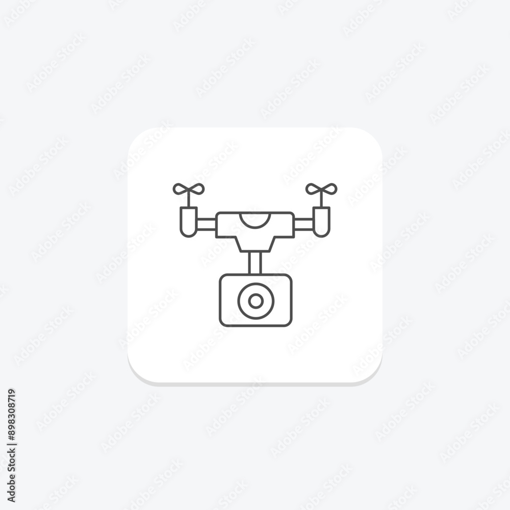 Drone Camera thinline icon , vector, pixel perfect, illustrator file Drone Camera thinline icon , vector, pixel perfect, illustrator file