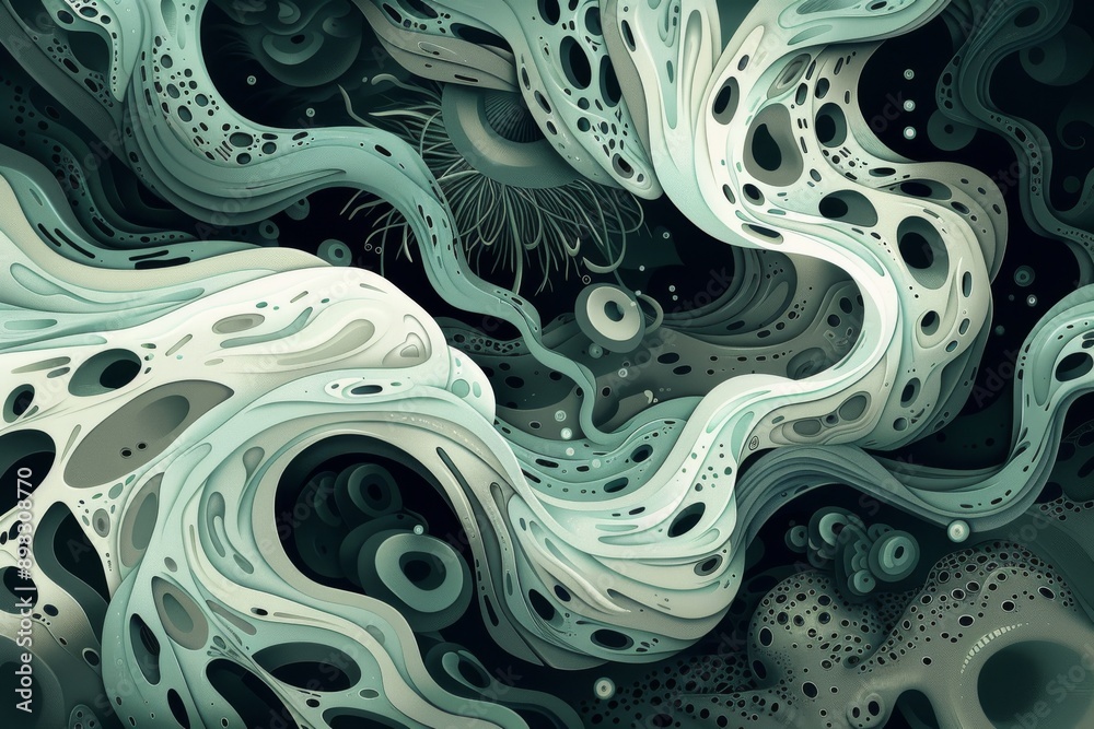 Obraz premium Organic Forms in Abstract Pattern