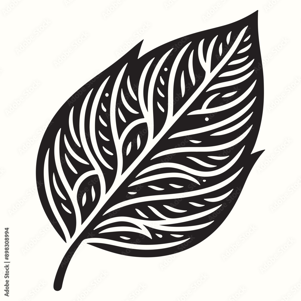Obraz premium Leaf Silhouette Vector Illustration Design