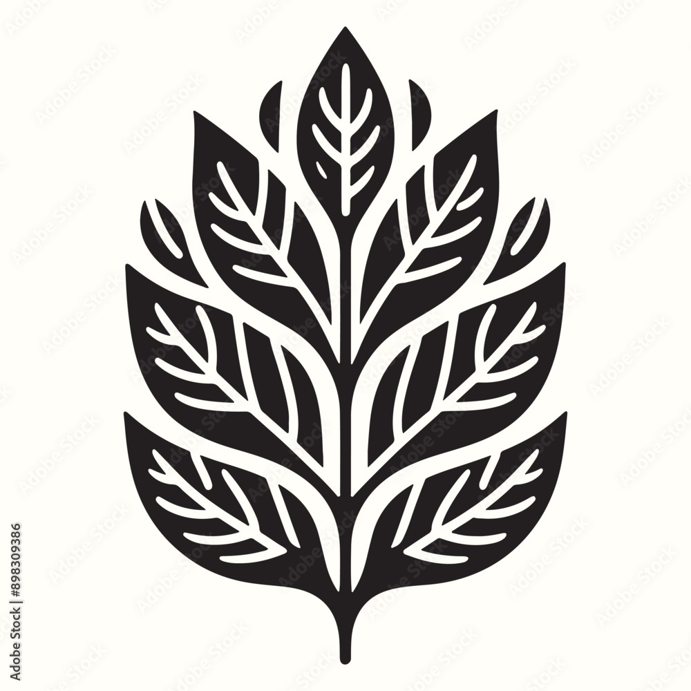 Leaf Silhouette Vector Illustration Design