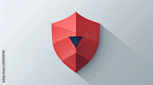 Free Download Shield emblem, security and protection, flat design illustration - GFXLoad