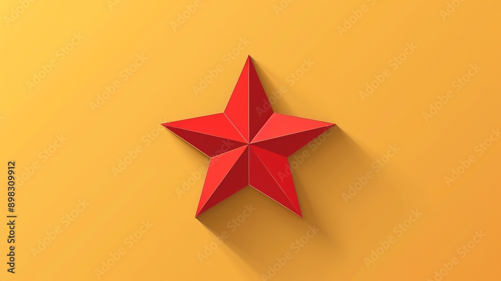 Star emblem, achievement and success, flat design illustration Star emblem, achievement and success, flat design illustration