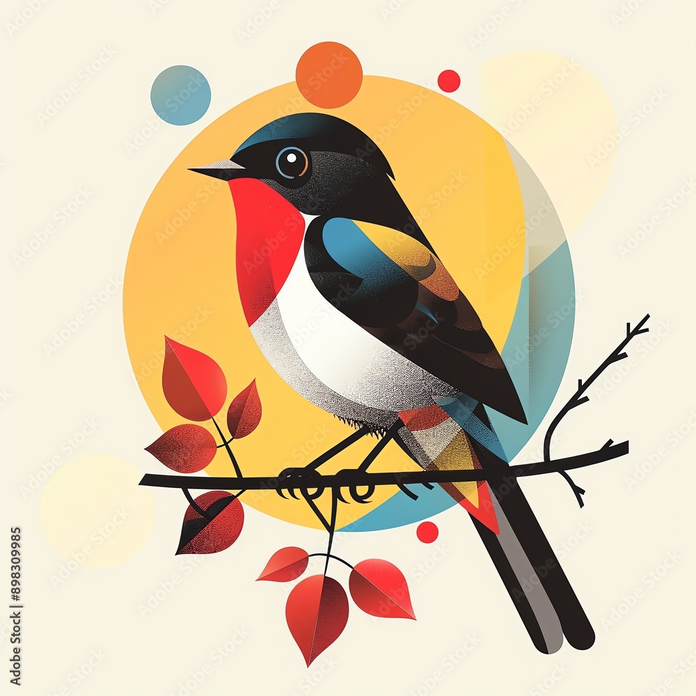 Fototapeta premium Trademark logo, brand identity, flat design illustration