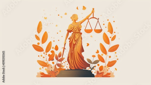 Unique trademark, stylized symbol, flat design illustration