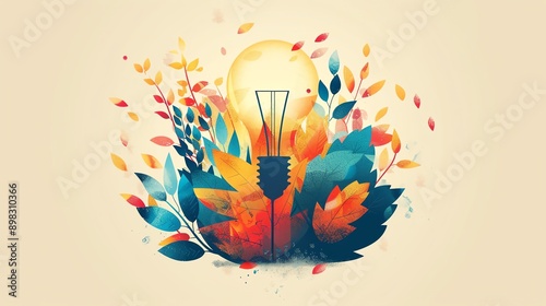 Unique trademark, stylized symbol, flat design illustration