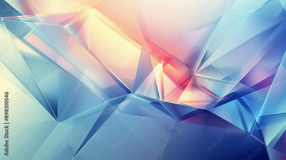 Abstract background showing blue and pink triangles intersecting Abstract background showing blue and pink triangles intersecting