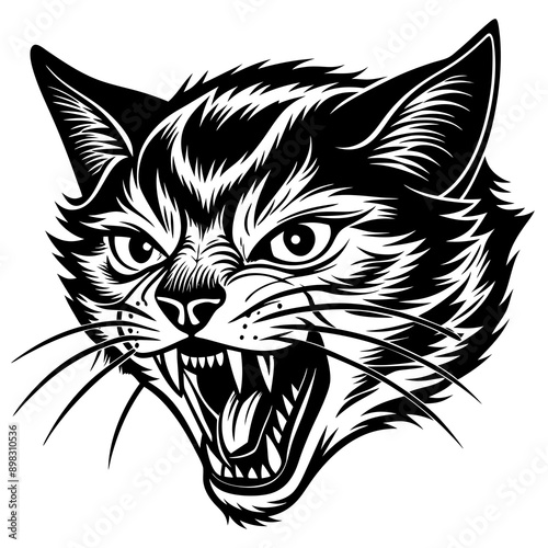 Wallpaper Mural  cat vector Torontodigital.ca