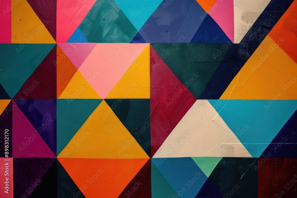 Vibrant geometric pattern, AI generated Vibrant geometric pattern, AI generated