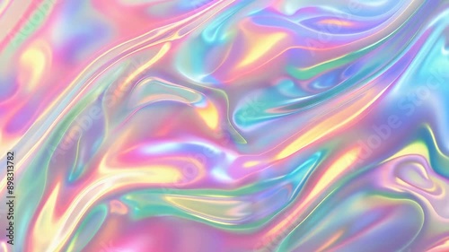 A rainbow colored iridescent holographic background with soft gradient colors.