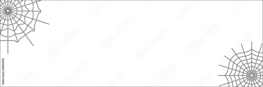 Fototapeta premium Set group halloween spooky illustration with spider web