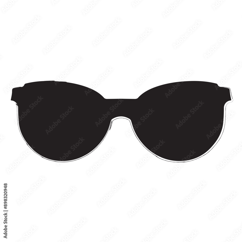 Fototapeta premium glasses icon isolated on white background, vector illustration.