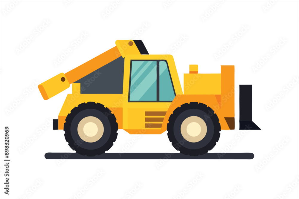 realistic Telehandler Construction vehicle vector artwork illustration realistic Telehandler Construction vehicle vector artwork illustration