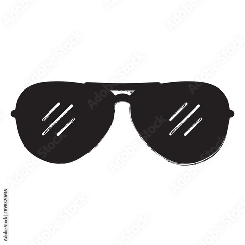 glasses icon isolated on white background, vector illustration.