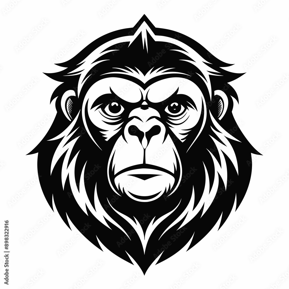 Obraz premium orangutan head icon 